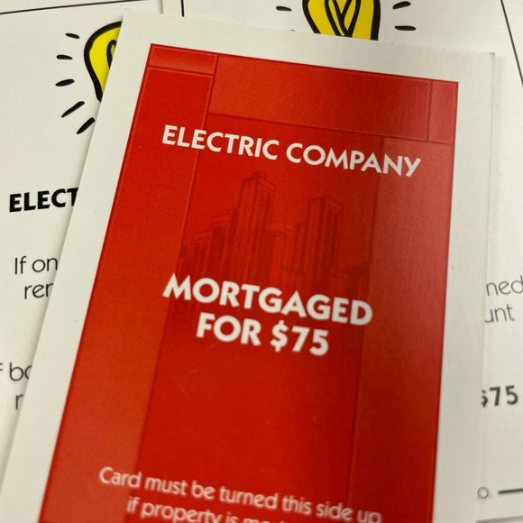 Monopoly Here Now Electric Company Property Title Deed Card Replacement 2008 u - Picture 5 of 5